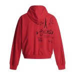 画像4: Face & Letter Logo Print Zip-Up Hoodie sweat　ユニセックス 男女兼用フェイス＆レターロゴプリントジップアッププリント スウェットパーカー (4)