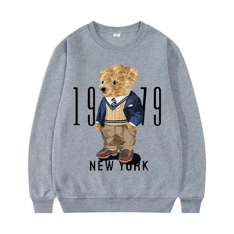 画像1: Unisex 1979 Traditional Bear Print Sweatshirt　 男女兼用1979トラディショナルクマプリントスウェットシャツ プルオーバー トレーナー (1)