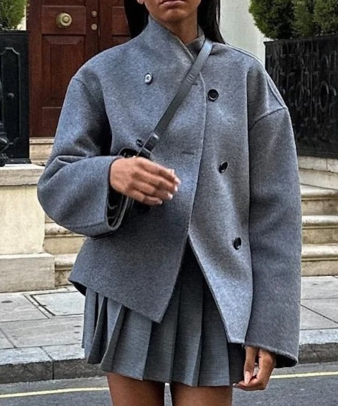 画像7: Double-breasted basic coat jacket　ダブルブレストベーシックコートジャケット (7)