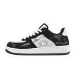 画像2: THE SIMPSONS Graffiti design board Leather Lace-up Sneakers ユニセックス シンプソン 男女兼用 グラフィック ペイント 落書き レザー スニーカー 運動靴 (2)