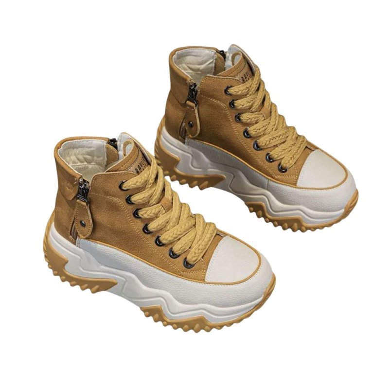 画像3: Muffin daddy high cut lace-up sneakers boots ユニセックス男女兼用厚底 ハイカット マフィン 厚底 レースアップ スニーカー ブーツ (3)