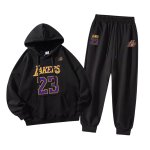 画像3: Men& Women basketball team Lakers setup Hoodie and Pants Set  バスケットボールチームプリント セットアップユニセックス男女兼用スウェットフーディ＆パンツセット レイカース　 (3)