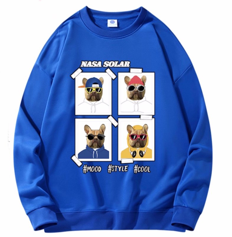 画像1: Unisex NASA SOLAR BOX HIP HOP DOG Print Sweatshirt　 男女兼用NASA SOLARボックスヒップホップドッグプリントスウェット プルオーバー トレーナー (1)