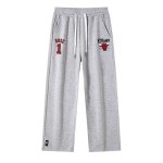 画像4: Men& Women basketball team Chicago Bulls Pants バスケットボール チームプリント スウェットパンツセット シカゴブルズ　 (4)