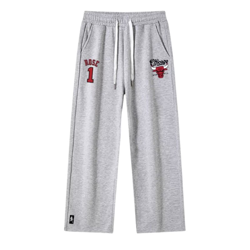 画像4: Men& Women basketball team Chicago Bulls Pants バスケットボール チームプリント スウェットパンツセット シカゴブルズ　 (4)