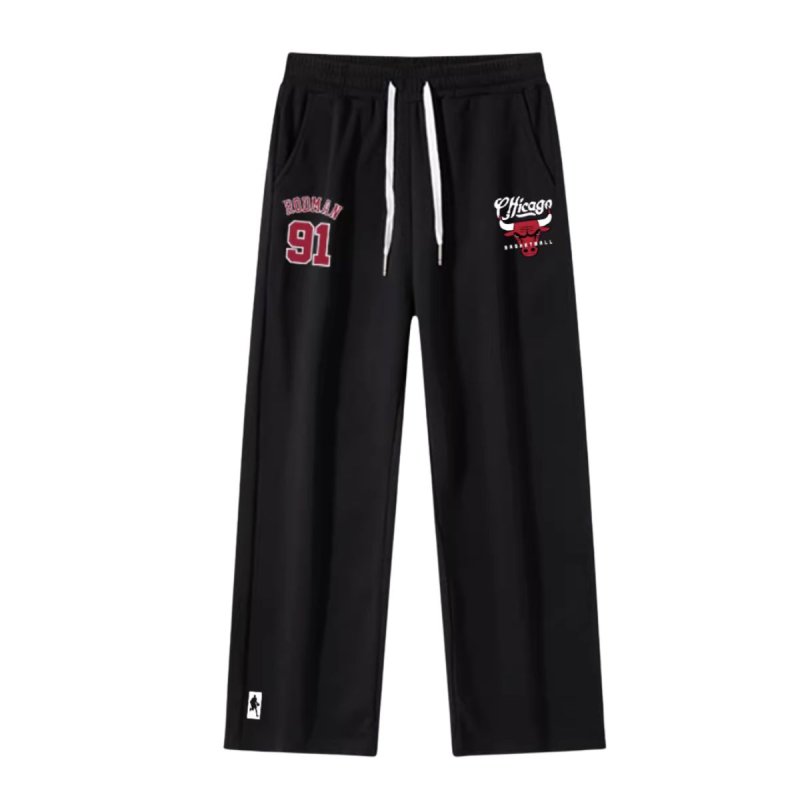 画像5: Men& Women basketball team Chicago Bulls Pants バスケットボール チームプリント スウェットパンツセット シカゴブルズ　 (5)