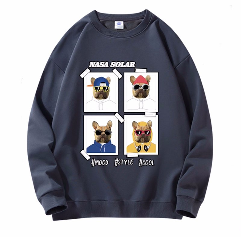 画像5: Unisex NASA SOLAR BOX HIP HOP DOG Print Sweatshirt　 男女兼用NASA SOLARボックスヒップホップドッグプリントスウェット プルオーバー トレーナー (5)