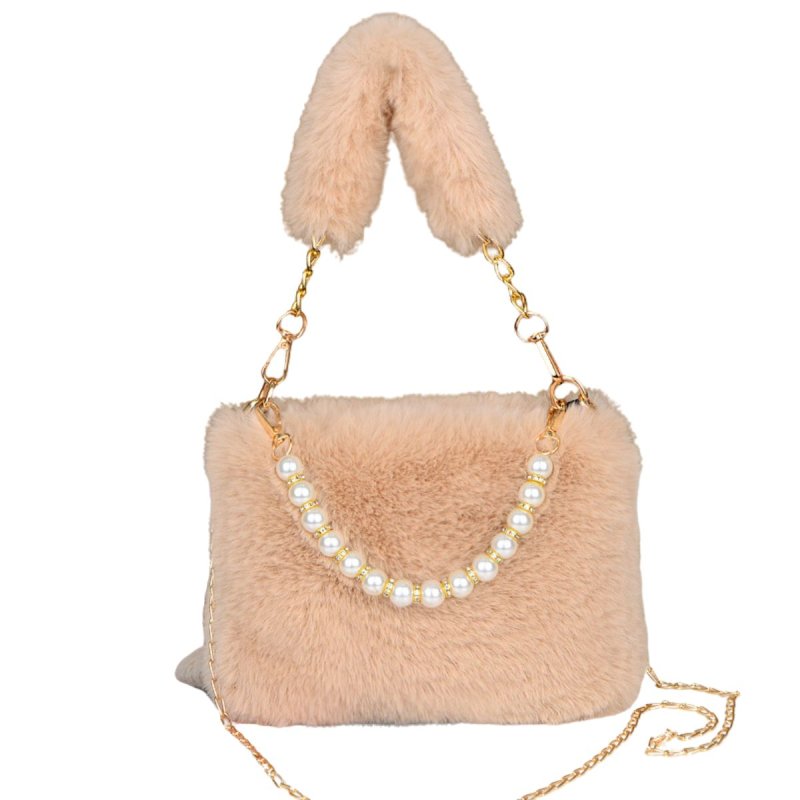 画像6: Woman’s pearl  Faux Fur Tote Bag handbag フェイク ファー パールハンドル トートバッグ　 (6)