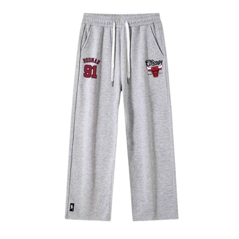 画像6: Men& Women basketball team Chicago Bulls Pants バスケットボール チームプリント スウェットパンツセット シカゴブルズ　 (6)