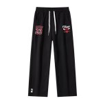画像1: Men& Women basketball team Chicago Bulls Pants バスケットボール チームプリント スウェットパンツセット シカゴブルズ　 (1)