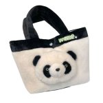 画像2: Woman’s Fluffy fur panda tote shoulder bag handbag  モコモコファーパンダトートショルダーバック (2)