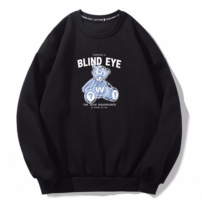 画像1: Unisex Bearbrick bear  Print Sweatshirt　 男女兼用ベアブリック熊プリントスウェット プルオーバー トレーナー (1)