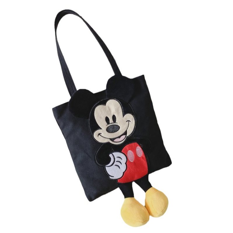 画像2: Mickey & Minnie Plush Tote Shoulder Bag ミッキーマウス＆ミニーマウスぬいぐるみトートショルダーバック (2)