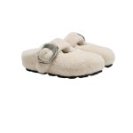 画像4: Lambswool platform buckle slipper pumps　ラムウール厚底バックルスリッパパンプス (4)