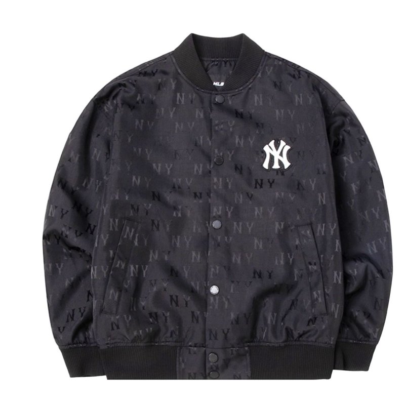 画像3: 25 MLB NY New York Yankees Monogram MA-1 Jumper jacket baseball uniform jacket blouson ユニセッ クス男女兼用MLB NYニューヨークヤンキースモノグラム MA-1ジャンバージャケットスタジアムジャンパー スタジャン ブルゾンバイカージャケット (3)