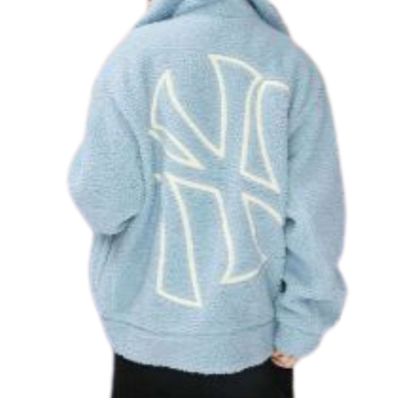 画像5: MLB NY Fur Jacket fleece embroidery Jumper jacket baseball uniform jacket blouson ユニセックス男女兼用MLB NY シープスキン フリース 刺繍 ジャケットスタジアムジャンパー スタジャン ブルゾンジャケット (5)