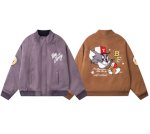 画像1:  Tom & Jerry Embroidered Quilted Stand Collar Stadium Jacketblouson トム&ジェリー刺繍内側キルティングスタンドカラージャケットスタジャンブルゾン (1)
