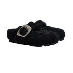 画像2: Lambswool platform buckle slipper pumps　ラムウール厚底バックルスリッパパンプス (2)