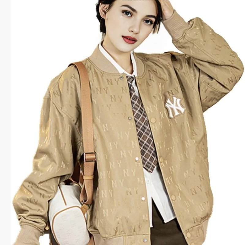 画像2: 25 MLB NY New York Yankees Monogram MA-1 Jumper jacket baseball uniform jacket blouson ユニセッ クス男女兼用MLB NYニューヨークヤンキースモノグラム MA-1ジャンバージャケットスタジアムジャンパー スタジャン ブルゾンバイカージャケット (2)