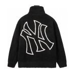画像1: MLB NY Fur Jacket fleece embroidery Jumper jacket baseball uniform jacket blouson ユニセックス男女兼用MLB NY シープスキン フリース 刺繍 ジャケットスタジアムジャンパー スタジャン ブルゾンジャケット (1)