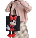 画像3: Mickey & Minnie Plush Tote Shoulder Bag ミッキーマウス＆ミニーマウスぬいぐるみトートショルダーバック (3)