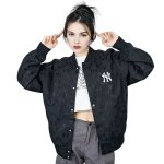 画像4: 25 MLB NY New York Yankees Monogram MA-1 Jumper jacket baseball uniform jacket blouson ユニセッ クス男女兼用MLB NYニューヨークヤンキースモノグラム MA-1ジャンバージャケットスタジアムジャンパー スタジャン ブルゾンバイカージャケット (4)