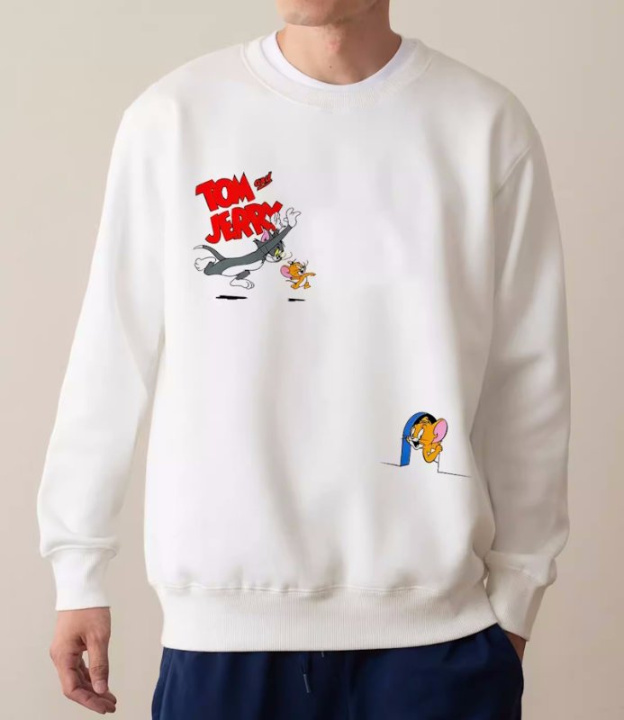 画像2: Unisex Tom & Jerry Chase  Print Sweatshirt　 男女兼用トム&ジェリーチェイサープリントスウェット プルオーバー トレーナー (2)