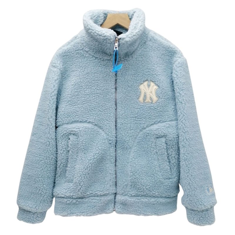 画像6: MLB NY Fur Jacket fleece embroidery Jumper jacket baseball uniform jacket blouson ユニセックス男女兼用MLB NY シープスキン フリース 刺繍 ジャケットスタジアムジャンパー スタジャン ブルゾンジャケット (6)