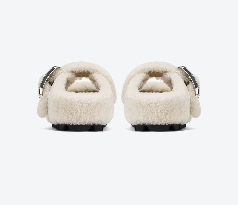 画像7: Lambswool platform buckle slipper pumps　ラムウール厚底バックルスリッパパンプス (7)