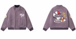 画像2:  Tom & Jerry Embroidered Quilted Stand Collar Stadium Jacketblouson トム&ジェリー刺繍内側キルティングスタンドカラージャケットスタジャンブルゾン (2)
