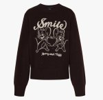 画像2: Woman'sTom & Jerry & Jerry&Smile  Braided Crew Neck Sweater Knit　 トム&ジェリー ジェリー＆スマイル&編み込み 丸首セーター　ニット  (2)