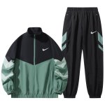 画像1: 26 Unisex ‎Colorful Not Swoosh logo Nylon Set up Matching Set Jacket + Pant ユニセックス 男女兼用 カラフル ノット スウォッシュロゴ マッチングセット ナイロン セットアップ 上下 (1)