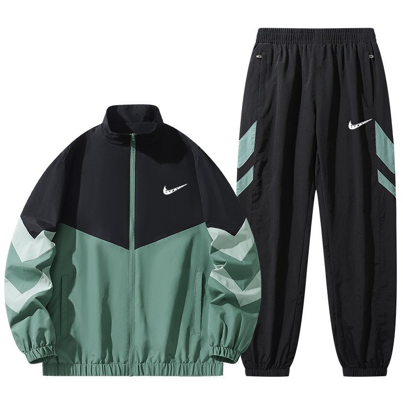 画像1: 26 Unisex ‎Colorful Not Swoosh logo Nylon Set up Matching Set Jacket + Pant ユニセックス 男女兼用 カラフル ノット スウォッシュロゴ マッチングセット ナイロン セットアップ 上下 (1)