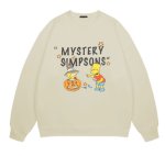 画像1: Unisex The Simpsons x Pumpkin Brushed Print Sweatshirt　 男女兼用シンプソン×かぼちゃパンプキンプリント起毛スウェット プルオーバー トレーナー (1)