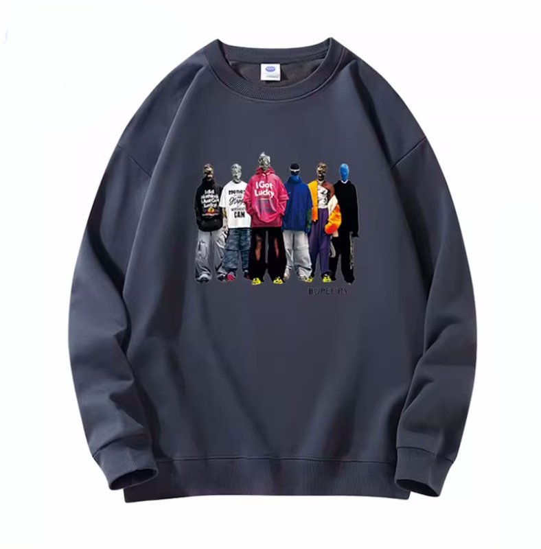 画像1: Unisex Hip Hop Boys Print Print Sweatshirt　 男女兼用ヒップホップボーイズプリントスウェット プルオーバー トレーナー (1)
