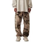 画像1: Camouflage lamb wool fleece Long Pants ユニセックス 男女兼用 迷彩 カモフラージュ フリース ロングパンツ (1)