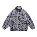画像2: Snoopy Fleece fleece half zip jacket blouson ユニセックス 男女兼用 スヌーピー フリース ハーフジップジャケット ボンバー ブルゾン (2)