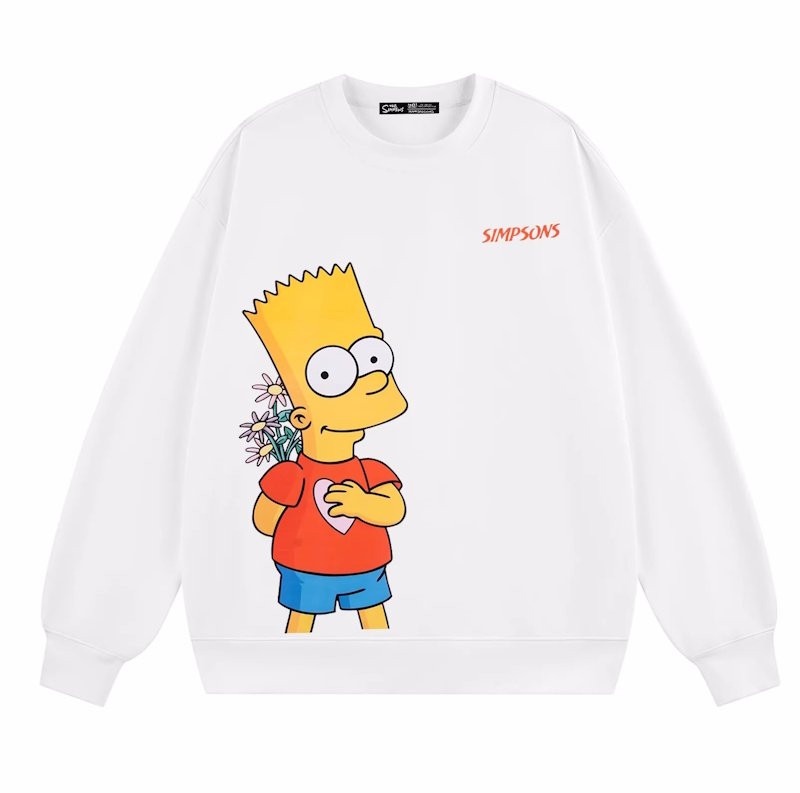 画像1: Unisex Confession Bart Simpson Print Sweatshirt　 男女兼用コンフェスバートシンプソンプリントスウェット プルオーバー トレーナー (1)