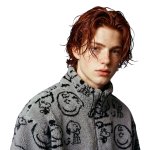 画像1: Snoopy Fleece fleece half zip jacket blouson ユニセックス 男女兼用 スヌーピー フリース ハーフジップジャケット ボンバー ブルゾン (1)