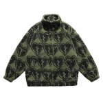 画像4: Snoopy Fleece fleece half zip jacket blouson ユニセックス 男女兼用 スヌーピー フリース ハーフジップジャケット ボンバー ブルゾン (4)