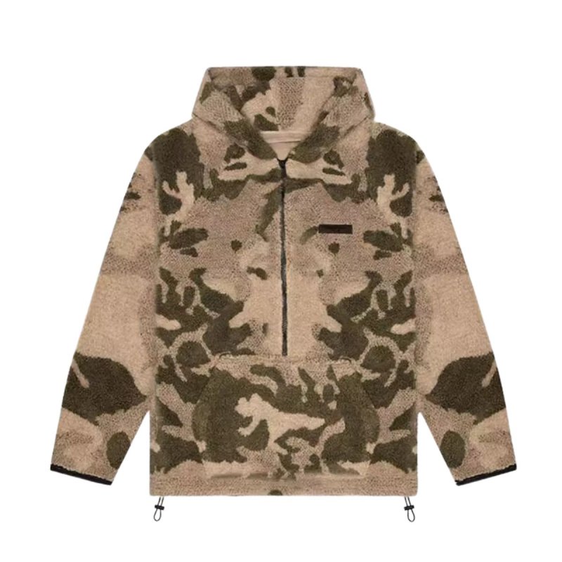 画像1: Camouflage lamb wool fleece Jacket ユニセックス 男女兼用 ワムウール 迷彩 カモフラージュ フリース ジャケット (1)