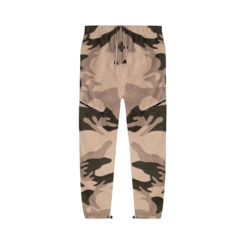 画像2: Camouflage lamb wool fleece Long Pants ユニセックス 男女兼用 迷彩 カモフラージュ フリース ロングパンツ (2)