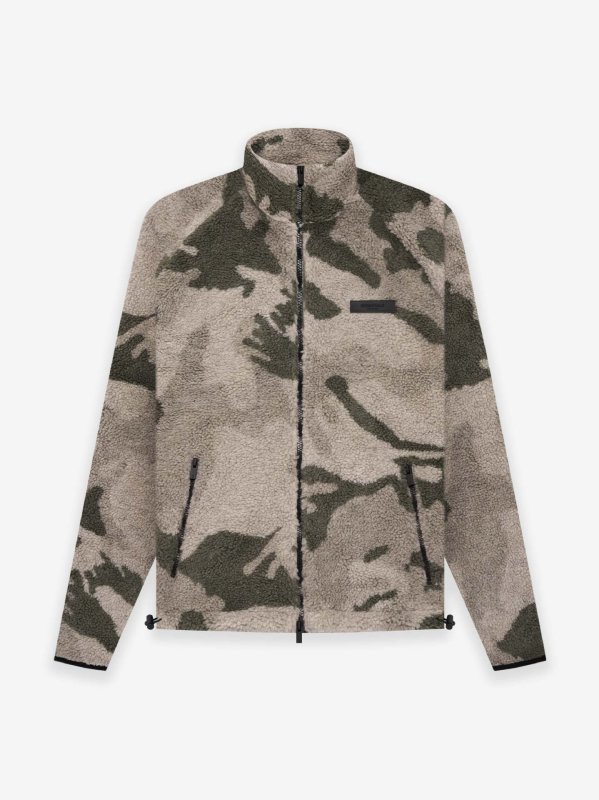 画像4: Camouflage lamb wool fleece Jacket ユニセックス 男女兼用 ワムウール 迷彩 カモフラージュ フリース ジャケット (4)