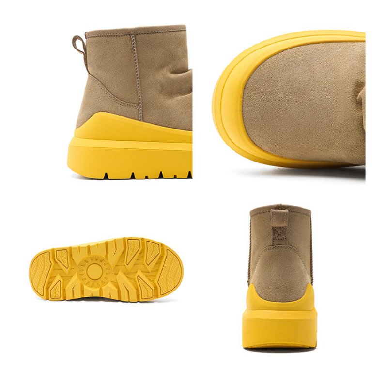 画像5: Unisex Unisex platform leather snow boots　男女兼用ユニセックスユニセックス厚底レザースノーブーツ (5)