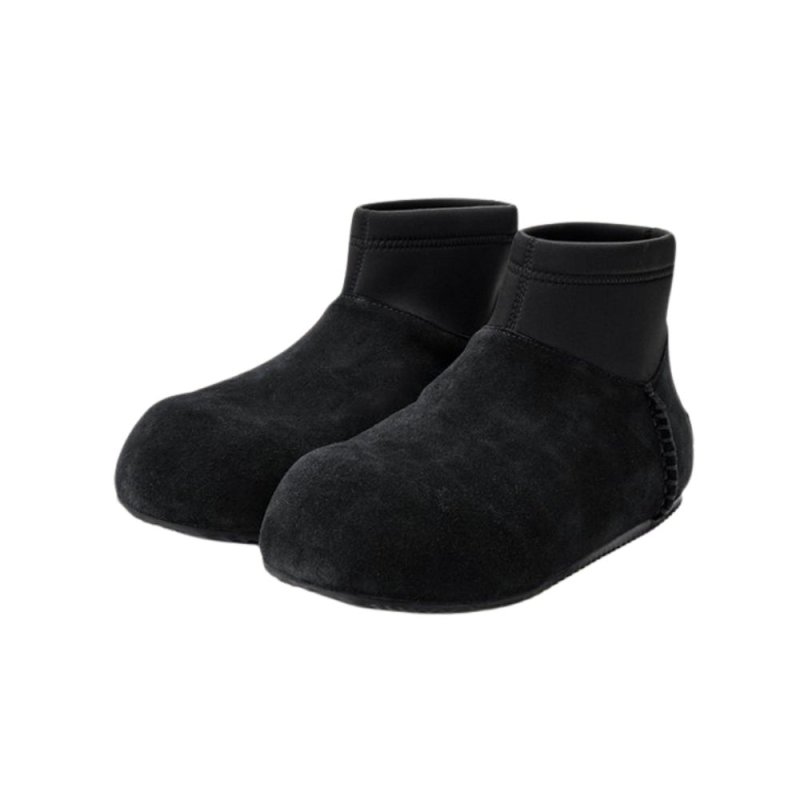 画像2: Big-toe  platform leather boots　ビッグトゥ 厚底レザーブーツブーツ  (2)