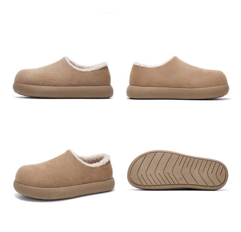画像4: Unisex Mid-top sheepskin warm flat slip-on  boots　男女兼用ユニセックスミッドトップシープスキンウォームフラットスリッポンブーツ (4)