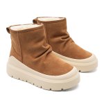 画像2: Unisex Unisex platform leather snow boots　男女兼用ユニセックスユニセックス厚底レザースノーブーツ (2)