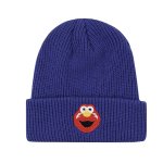 画像1: Unisex Sesame Street Design Elmo&Cookie Monster Beanie hat Knit Cap ユニセックス 男女兼用 セサミストリート デザイン エルモ＆クッキーモンスター ニット帽 ニットキャップ ビーニー (1)