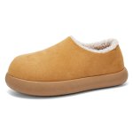 画像1: Unisex Mid-top sheepskin warm flat slip-on  boots　男女兼用ユニセックスミッドトップシープスキンウォームフラットスリッポンブーツ (1)