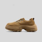 画像5: Men's British platform lace-up leather derby shoes  厚底レザーレースアップレザーダービーシューズスリッポンローファースニーカー (5)